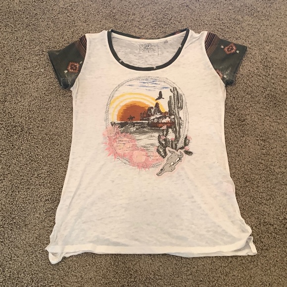 Panhandle size large graphic tee with Aztec detail - Picture 1 of 4